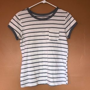 White and Grey striped shirt